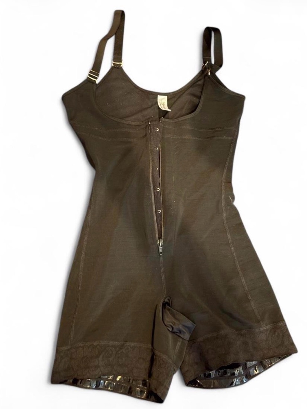 Invisible Support Black Full-Body Shapewear Bodysuit with Adjustable Straps